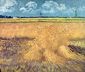 Campo de trigo con gavillas, 1888